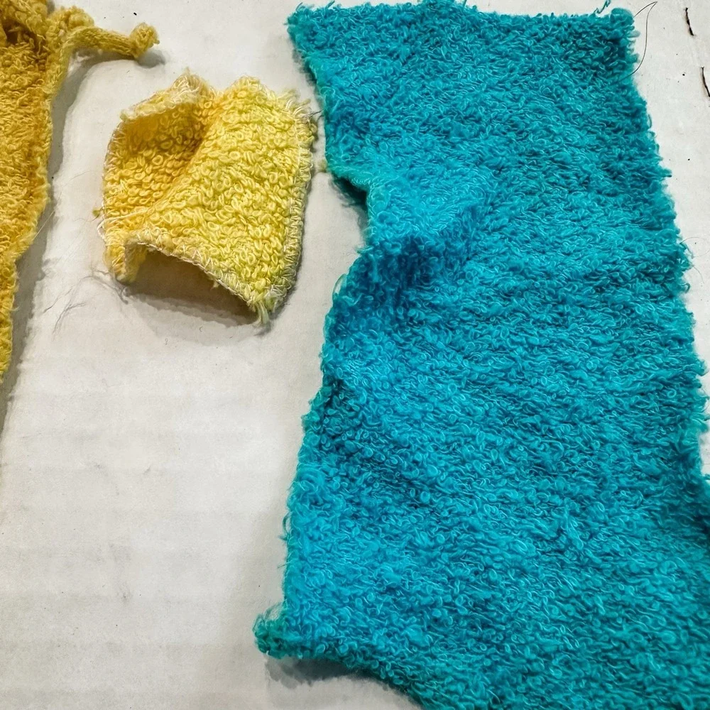 Vintage Barbie Ken Francie‎ Clone Towel Beach Towel Yellow White Blue Lot